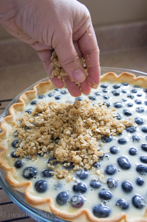 Blueberry Crumble Cream Pie By I Wash You Dry
