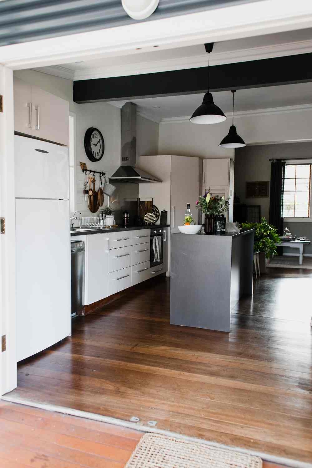 Dust the refrigerator and cabinet tops