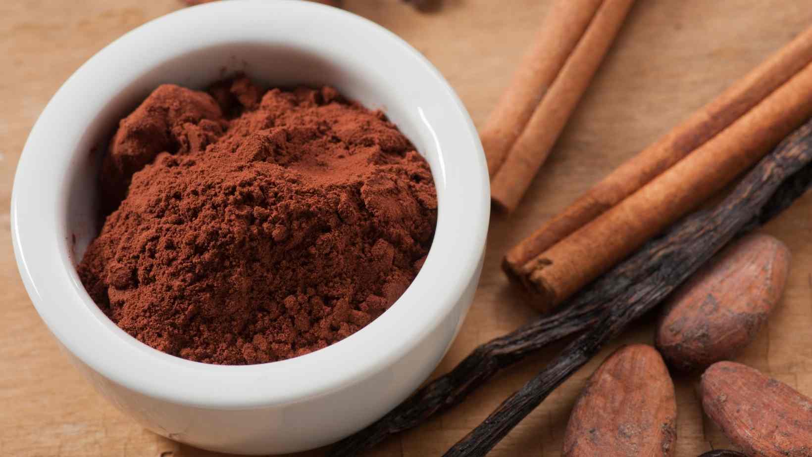 Foods that include cocoa as an ingredient