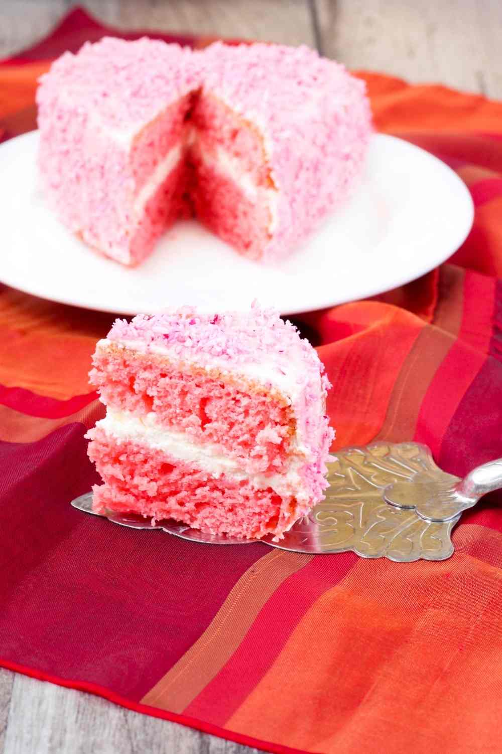 Raspberry pink velvet cake