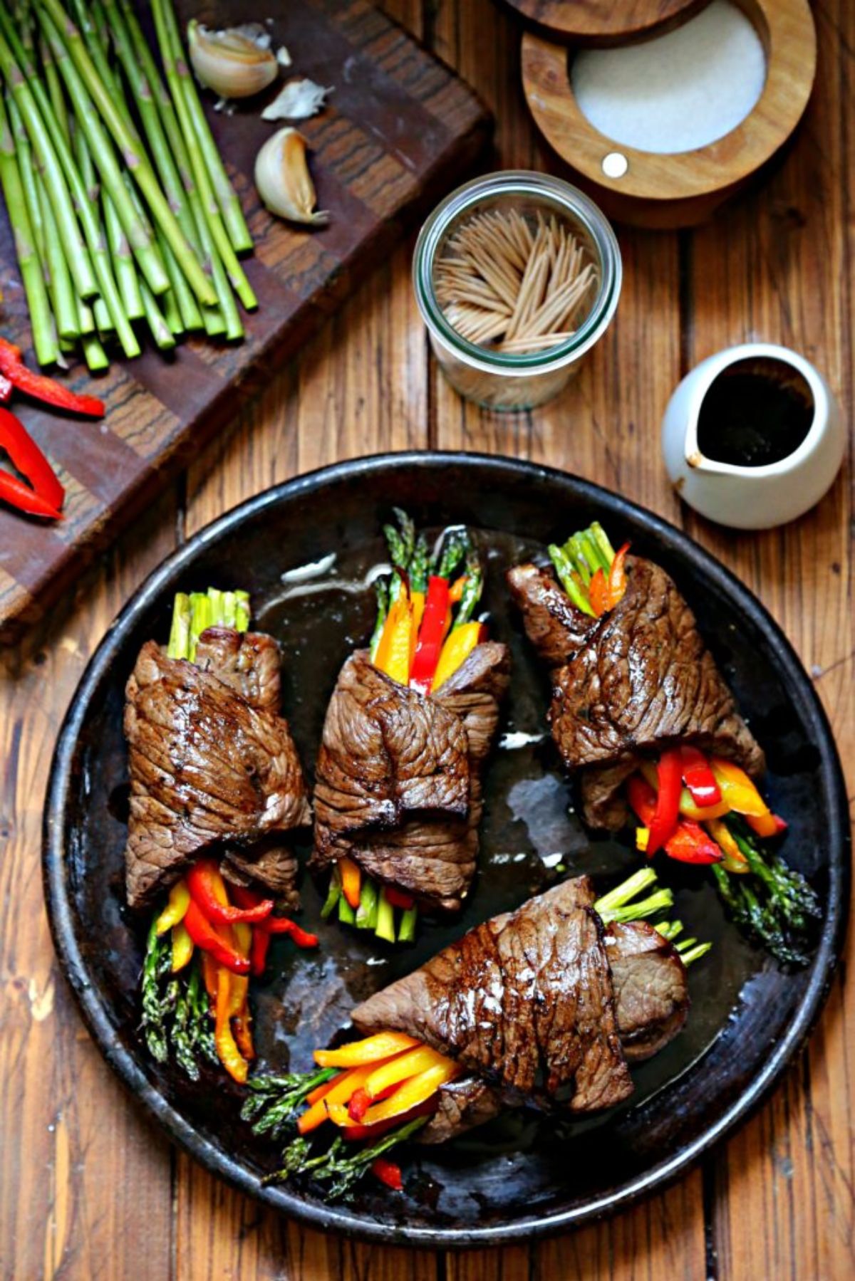 Air-Fried Steak And Asparagus Bundles