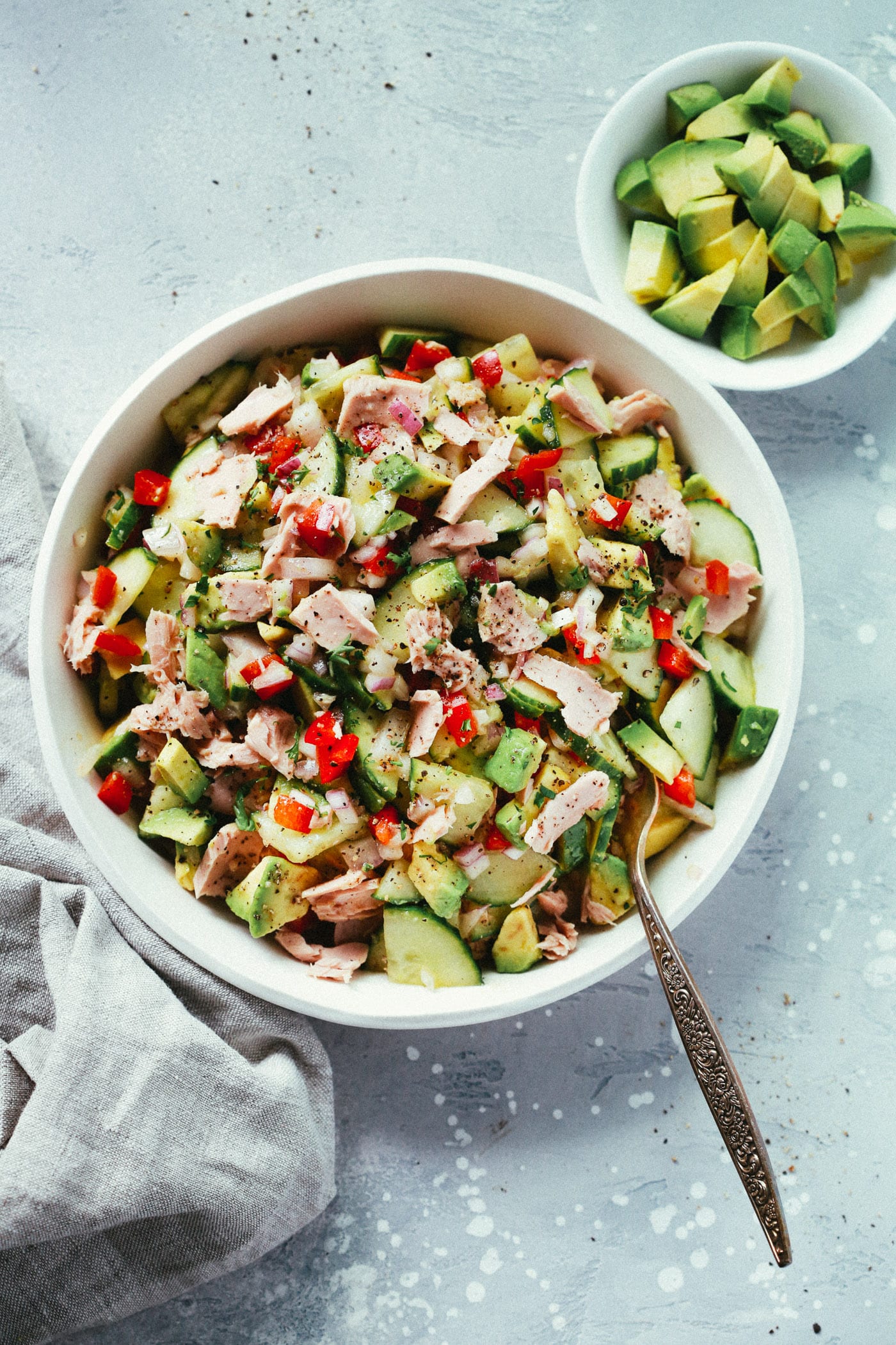 Avocado Cucumber Tuna Salad