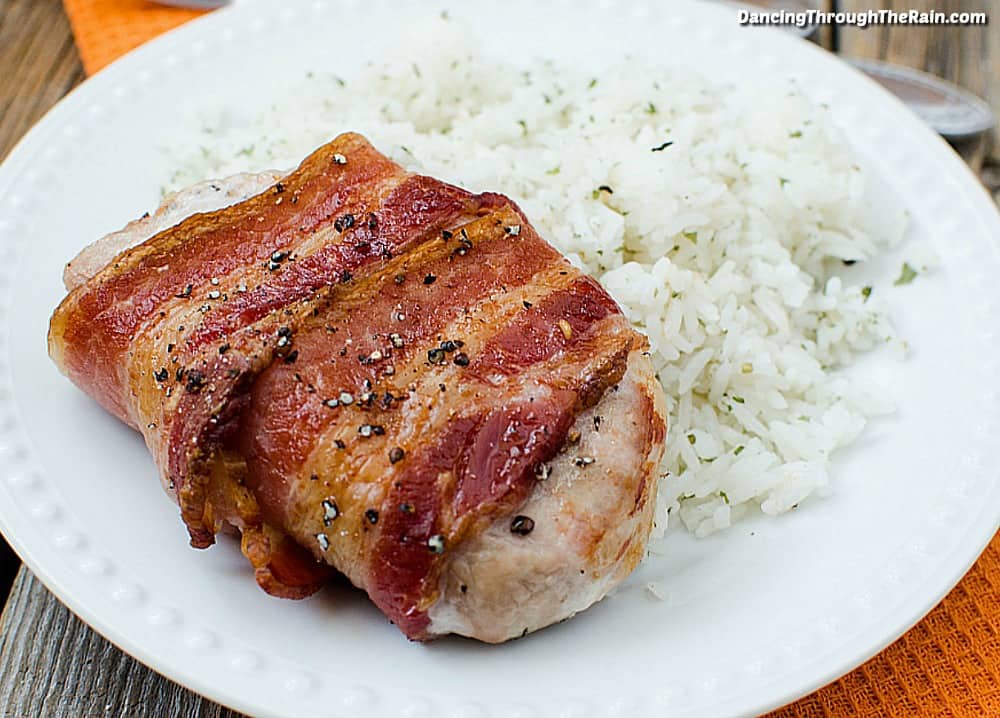 Bacon Wrapped Pork Chops by Dancing Through The Rain