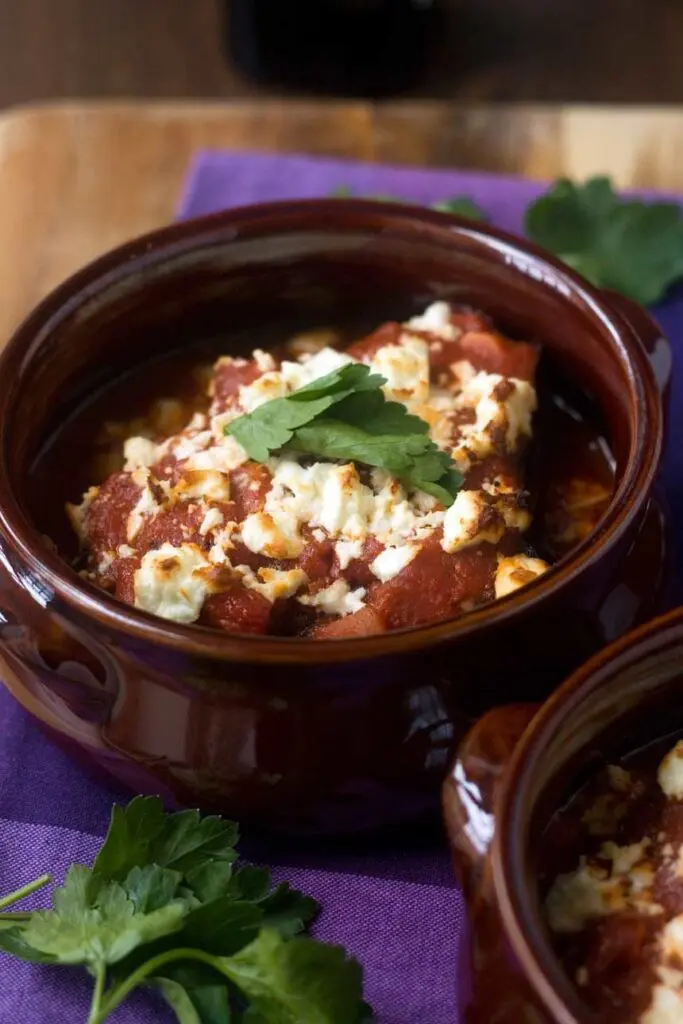 Baked Eggplant with Tomato and Feta
