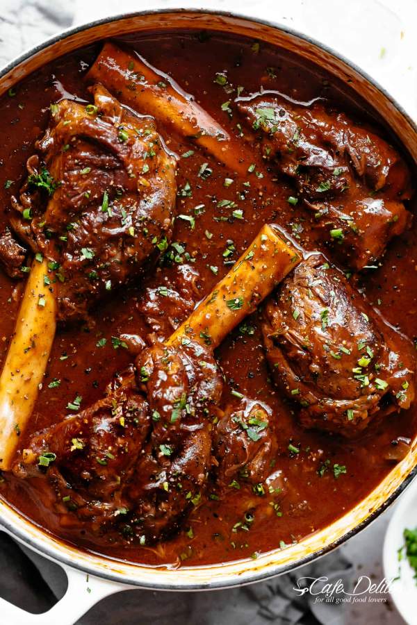 Braised Lamb Shanks By Cafe Delites