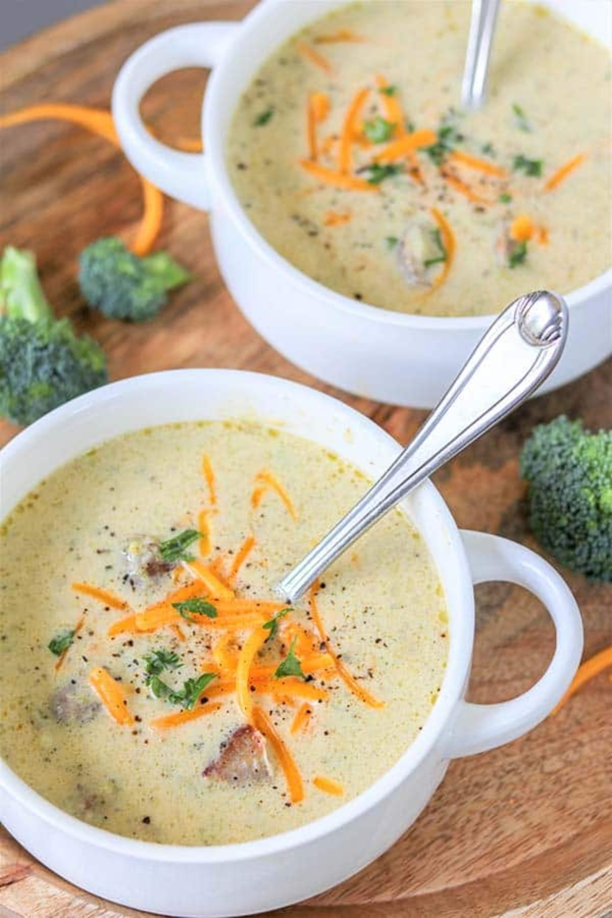 Broccoli Cheese Soup With Beer Brats