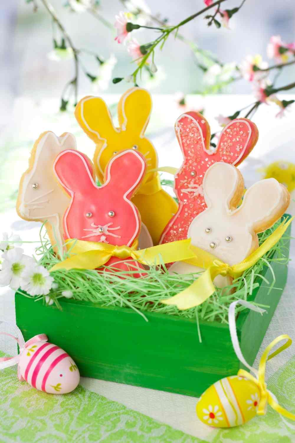 Bunny cut out easter cookies