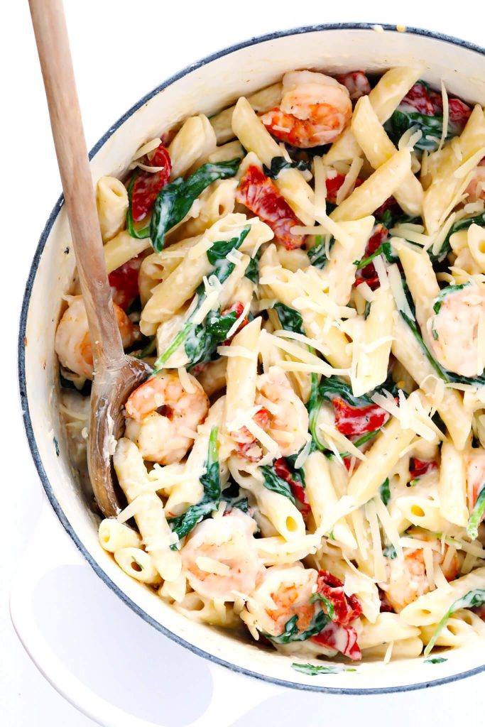 Creamy Shrimp Florentine Pasta