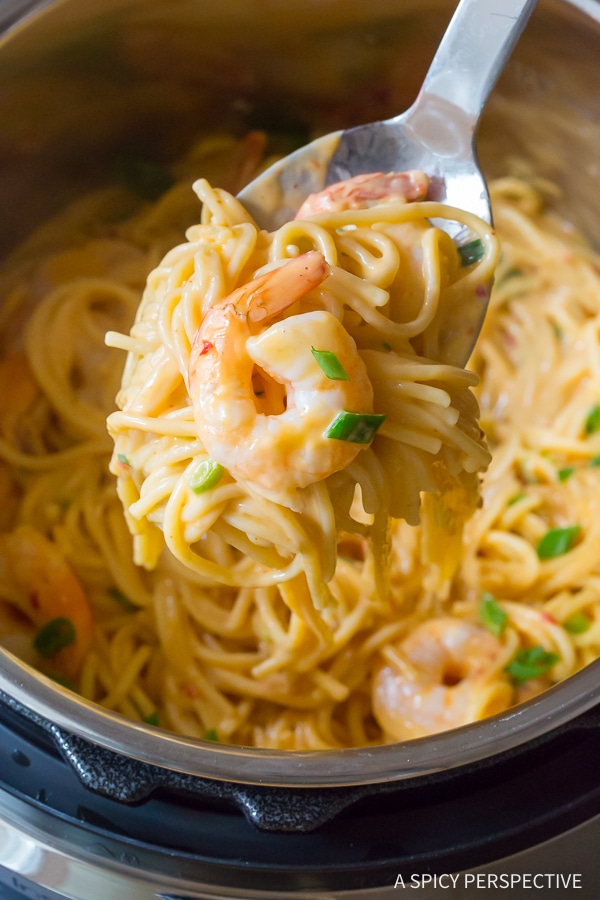 Easy Instant Pot Bang Bang Shrimp Pasta