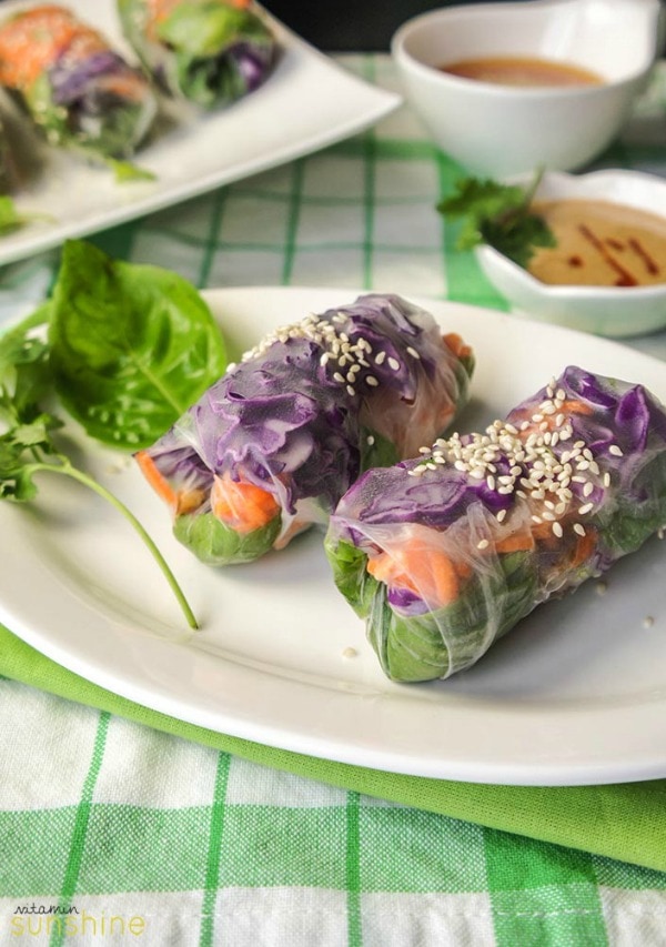 Fresh Shrimp Spring Rolls, via Sunkissed Kitchen