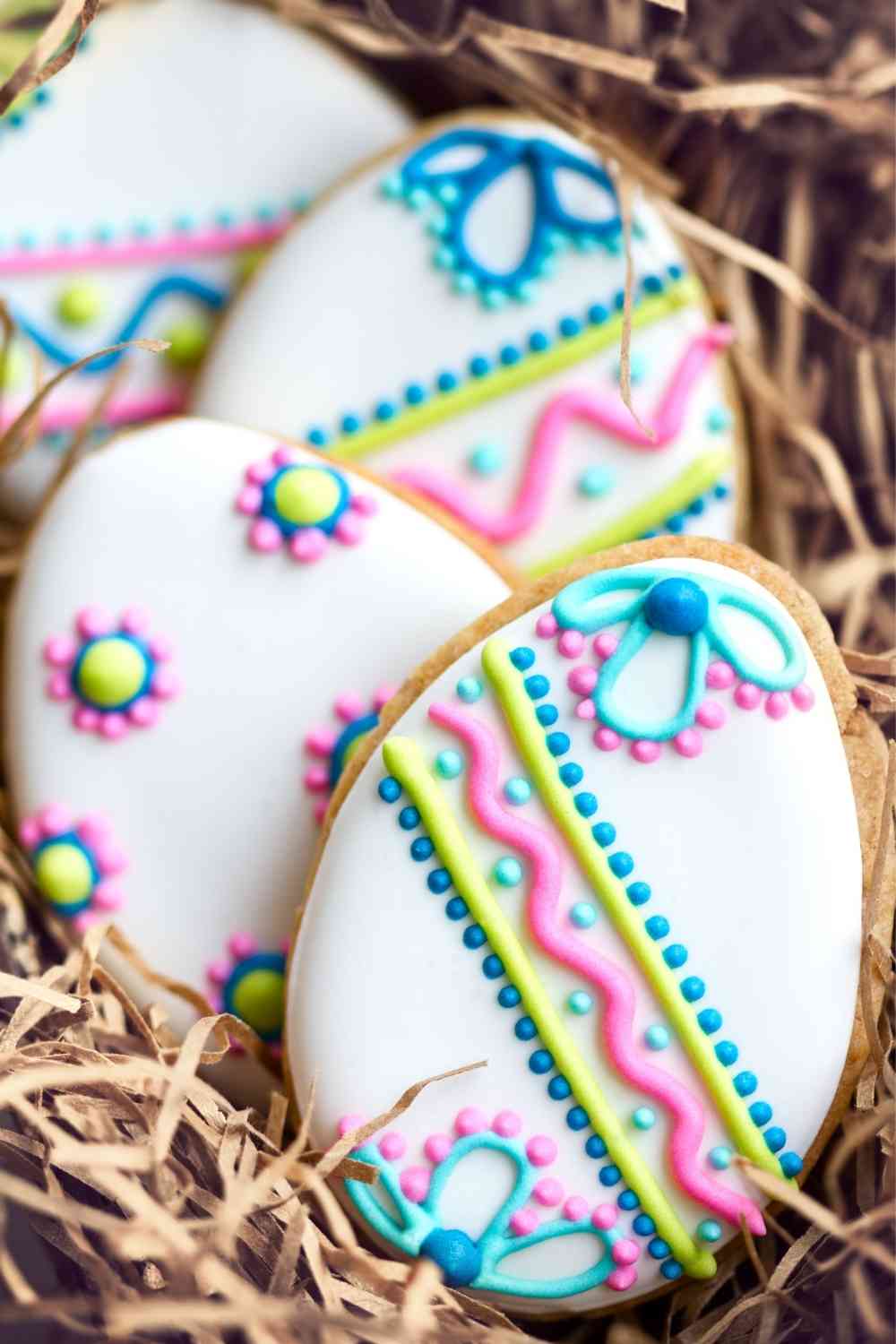 Giant easter egg cookies