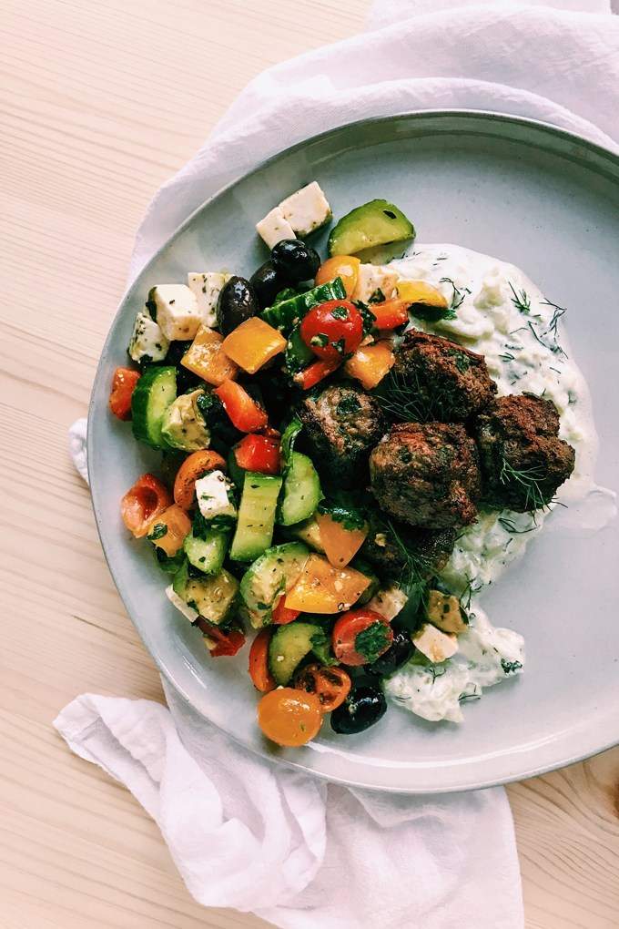 Greek Lamb Meatballs With Tzatziki Sauce By Whip And Wander