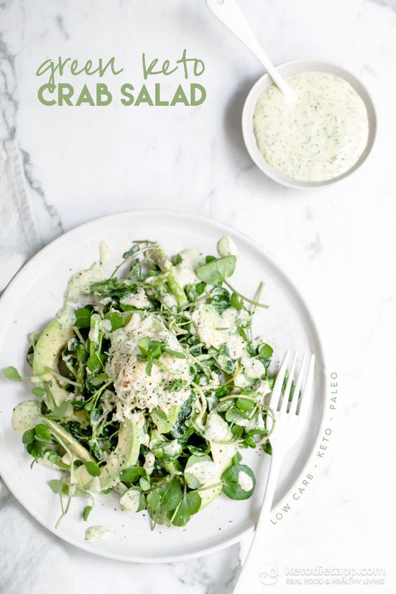 Green Keto Crab Salad