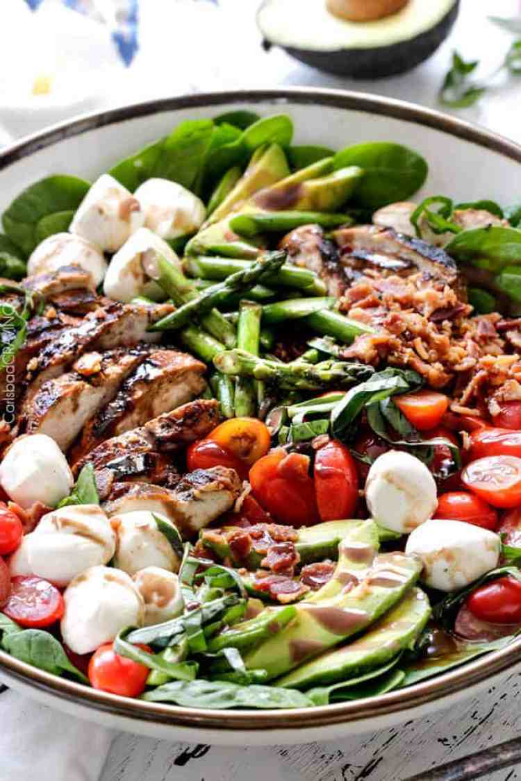 Grilled Caprese Chicken Salad Recipe from Carls Bad Cravings