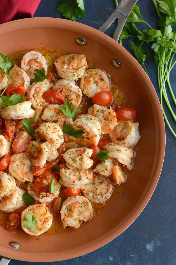 Healthy Shrimp Scampi, via Skinny Fitalicious