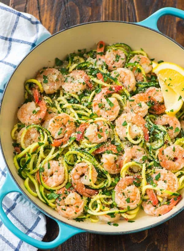 Healthy Shrimp Scampi with Zucchini Noodles