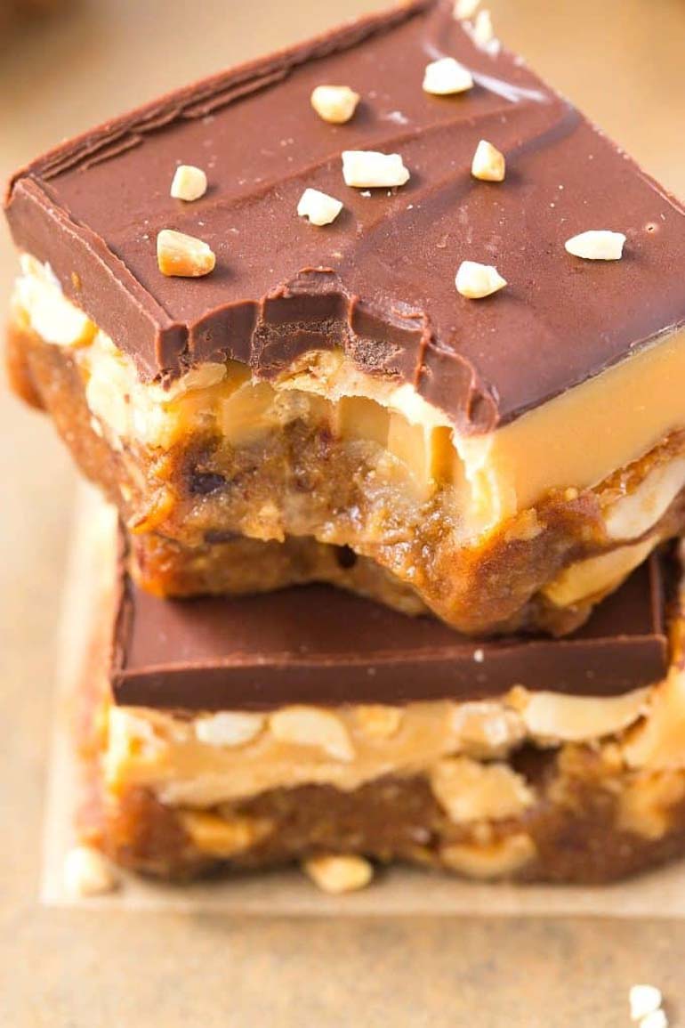 Homemade Snickers Bar