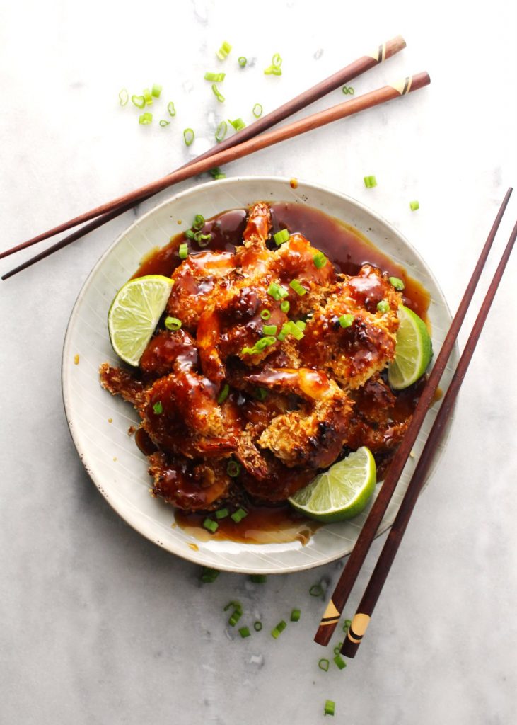 Honey Lime Coconut Baked Shrimp