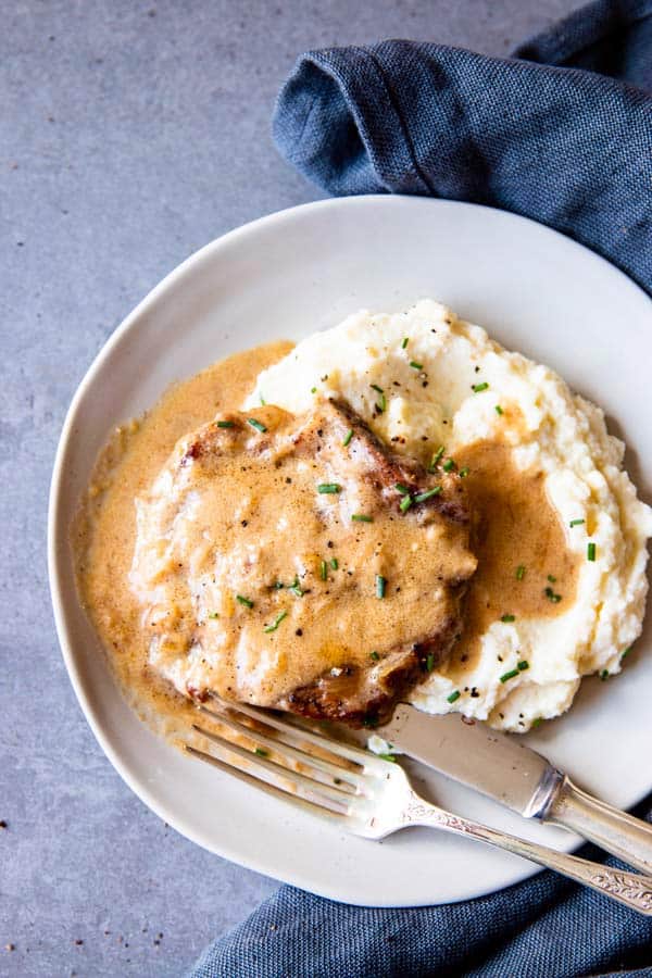 Instant Pot Sour Cream Pork Chops by Wholesome Recipe Box