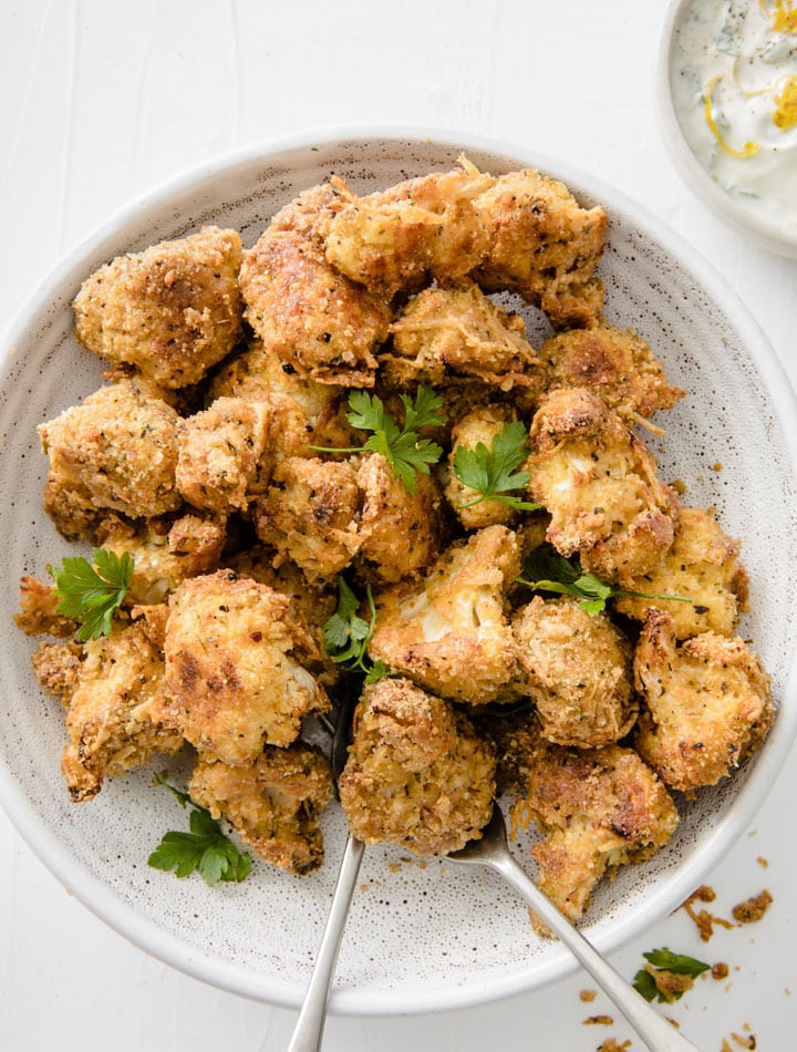 Keto Almond Flour Cauliflower Popcorn