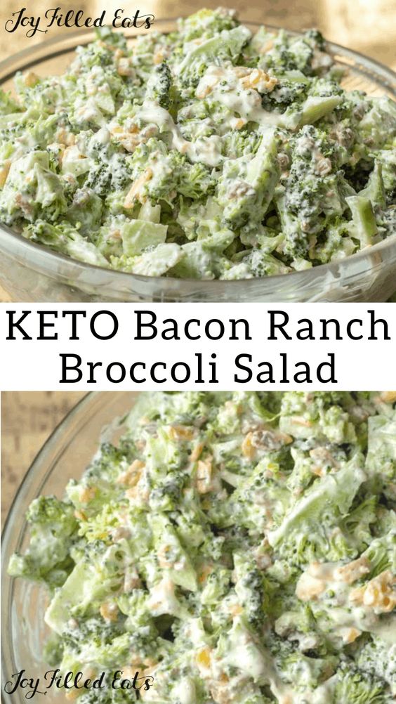 Keto Bacon Ranch Broccoli Salad