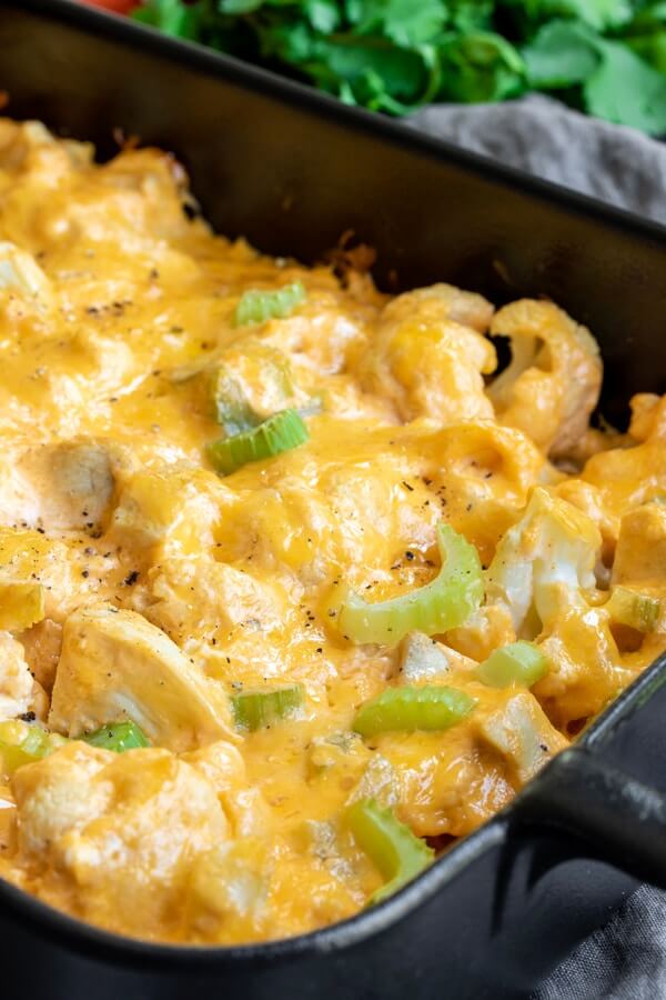 Keto Buffalo Chicken Cauliflower Casserole