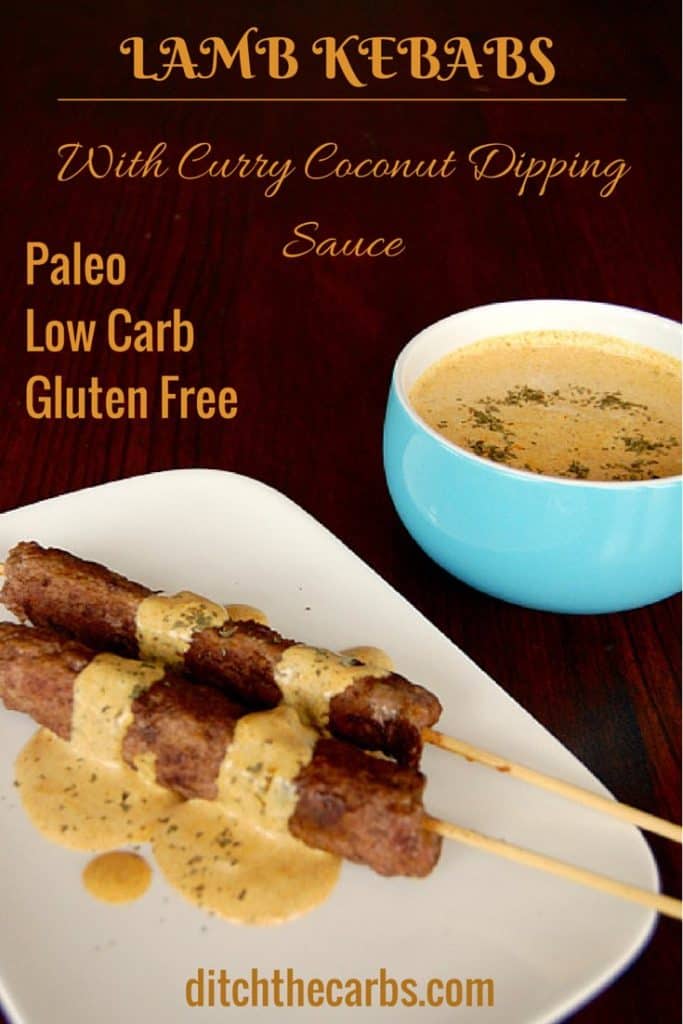 Lamb Kebabs With Coconut Curry Dipping Sauce By Ditch The Carbs