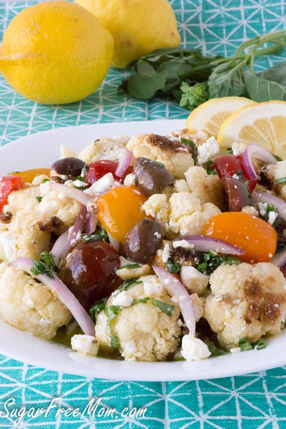 Mediterranean Roasted Cauliflower Salad