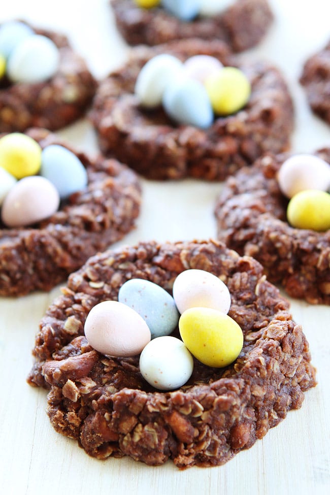 No bakes Easter nest cookies
