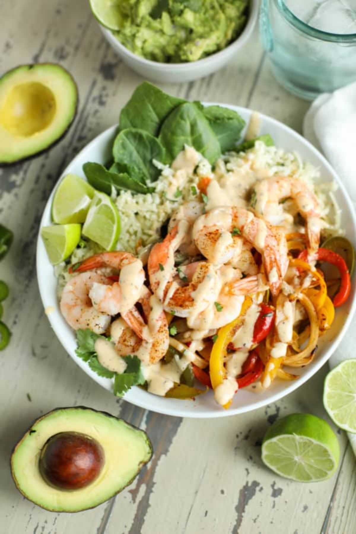 One-Pan Shrimp Fajita Bowls