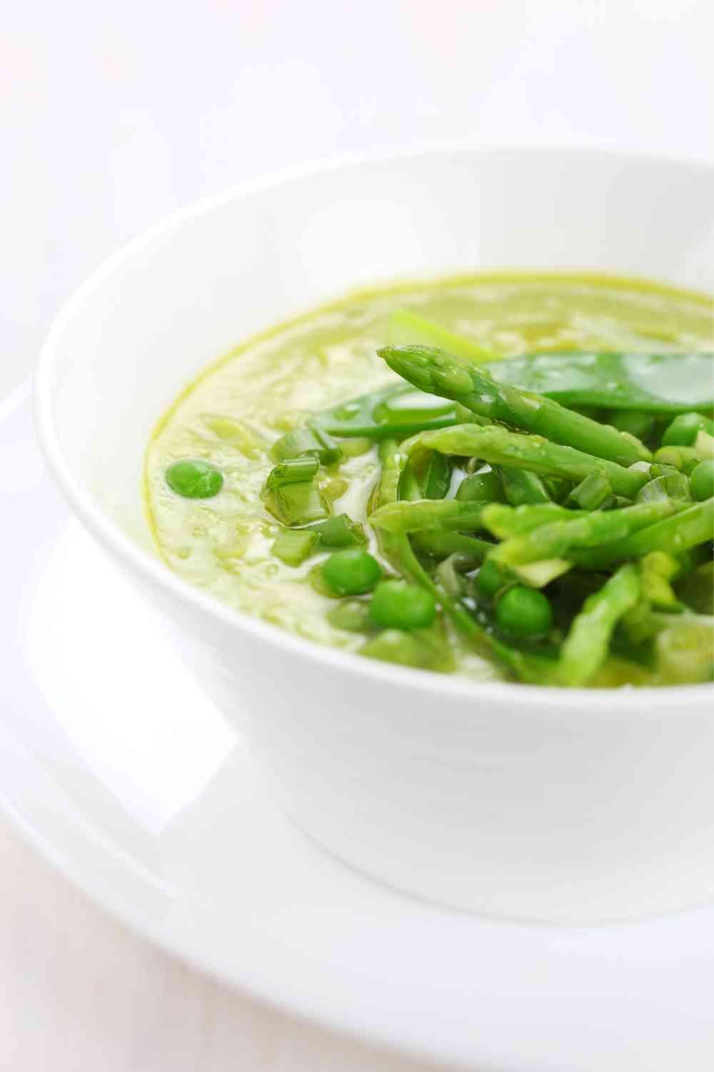 Pea and asparagus soup