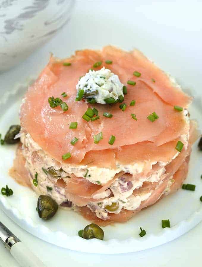 SMOKED SALMON AND CHEESE APPETIZER