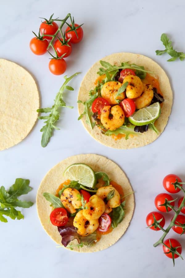 Saffron Shrimp Tacos by Little Sunny Kitchen