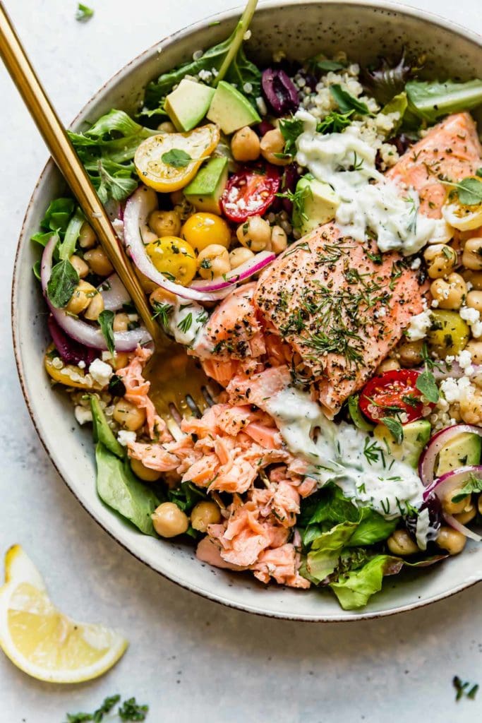 Salmon Quinoa Bowl - Healthy Lunch Bowls Recipes