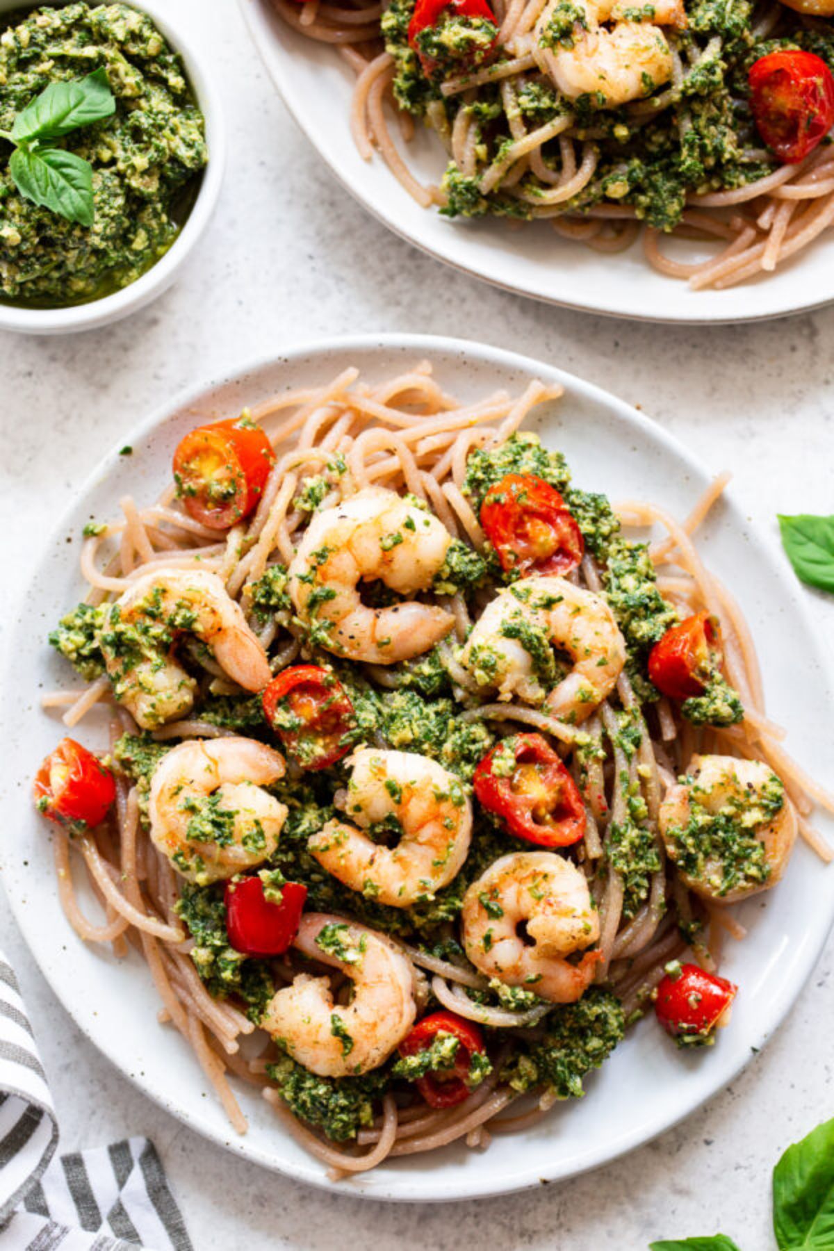 Shrimp Pesto Pasta