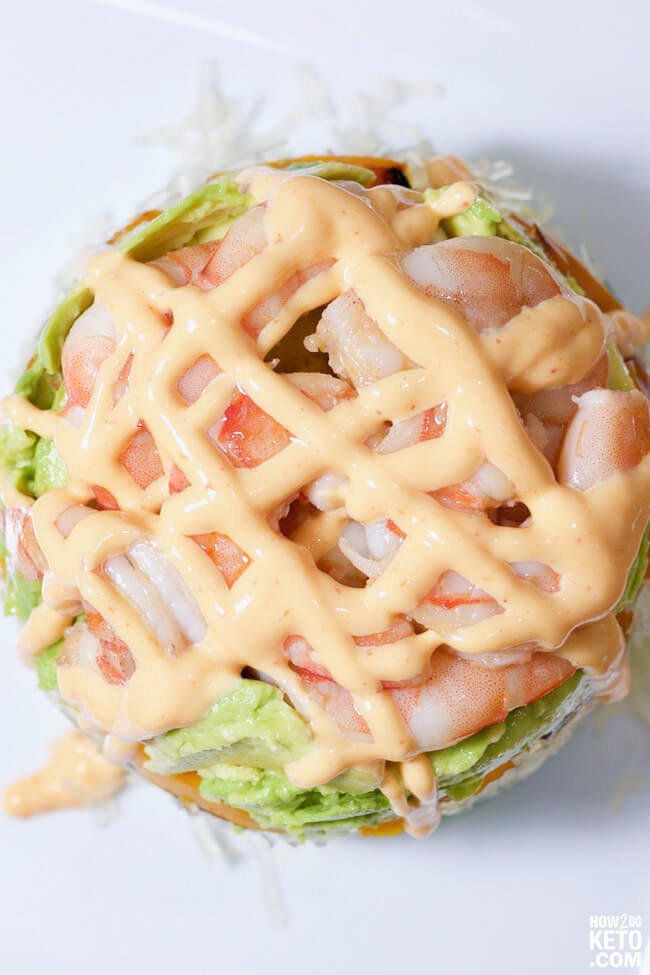 Spicy Keto Shrimp Stacks by How 2 Do Keto