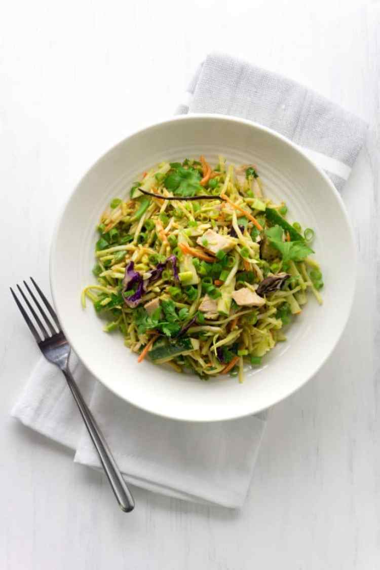 Thai Peanut Keto Chicken Salad from Green and Keto

