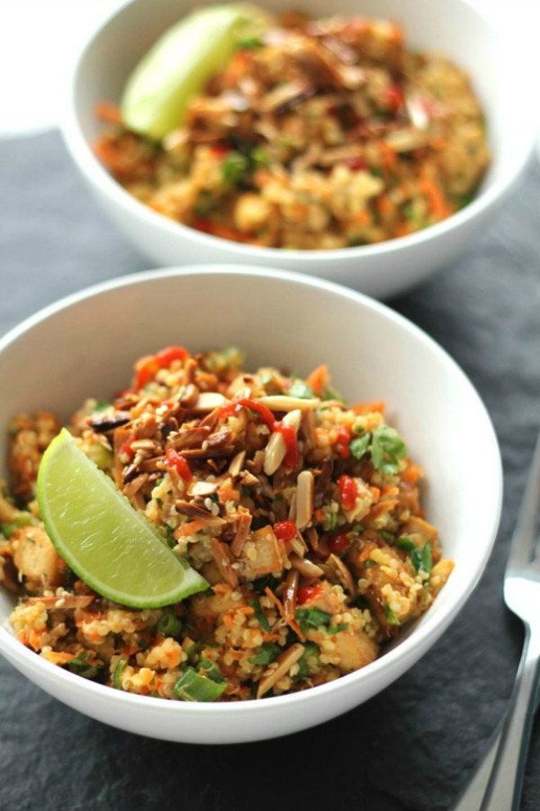 Thai Tofu Quinoa Bowls from Clara Persis