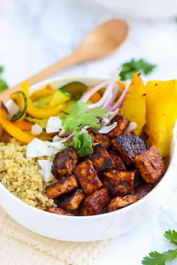 Vegan Hawaiian BBQ Tofu Bowls