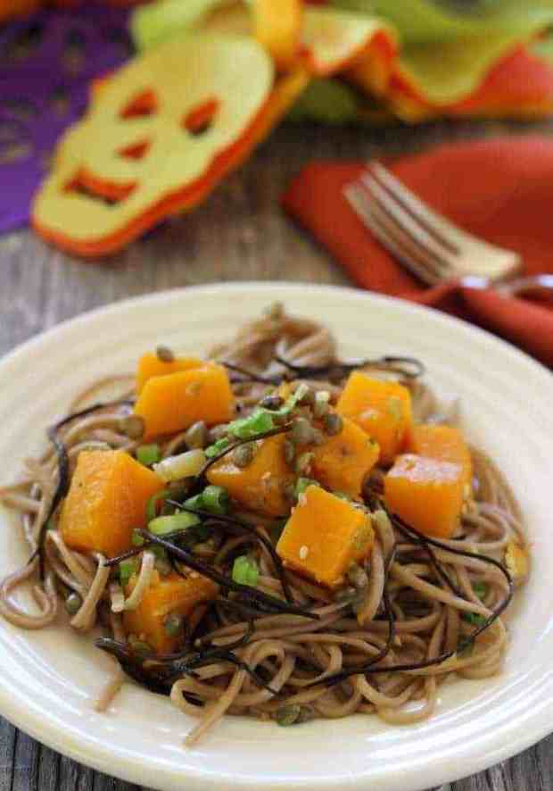 BUTTERNUT SQUASH AND SOBA NOODLES