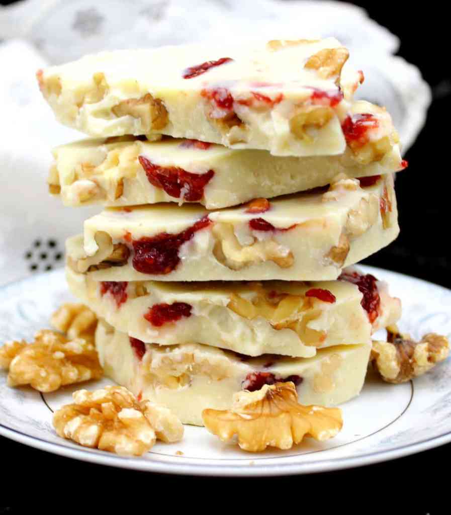 Blood and Brains White Chocolate Bark by Holy Cow Vegan
