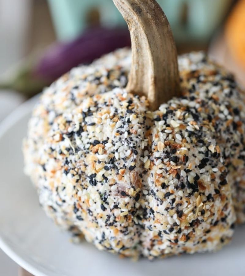 Everything Bagel Pumpkin Cheeseball