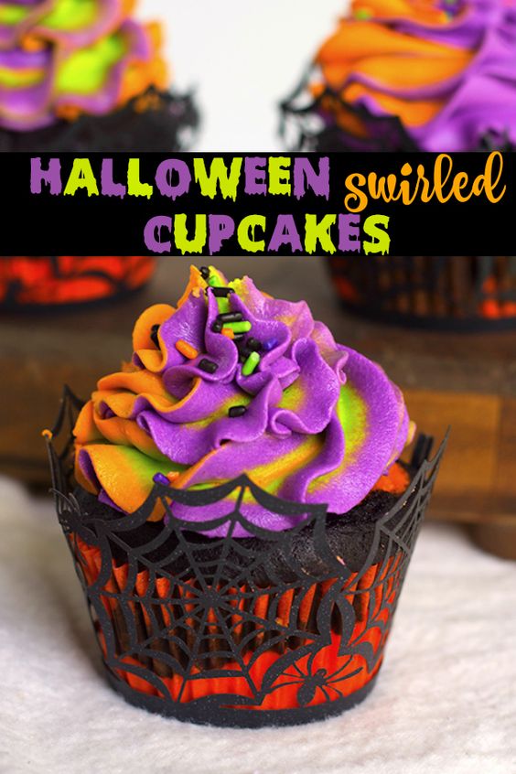 Halloween Swirled Cupcake