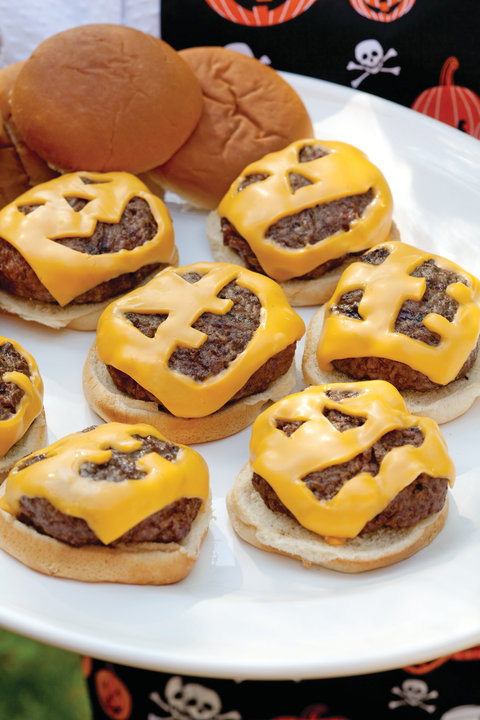 Jack O Lantern Cheeseburgers