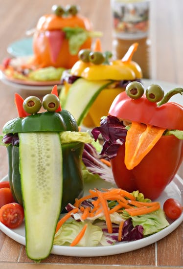 Monster Bell Pepper Salad Cups