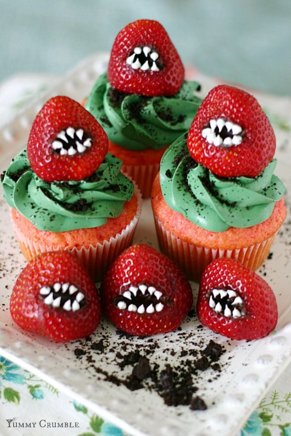 Monster Strawberry Cupcake