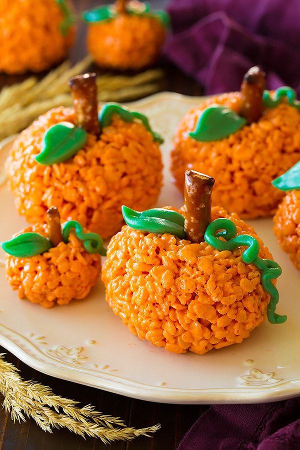 Pumpkin Rice Krispies Treats