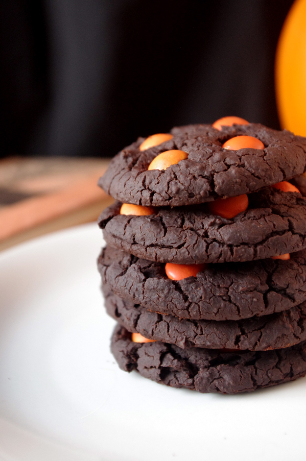 Soft & Chewy Chocolate Halloween Cookies
