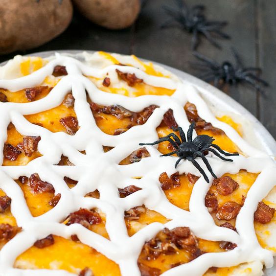 Spooky Loaded Mashed Potato Casserole