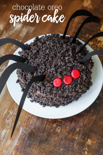 Chocolate Oreo Spider Cake